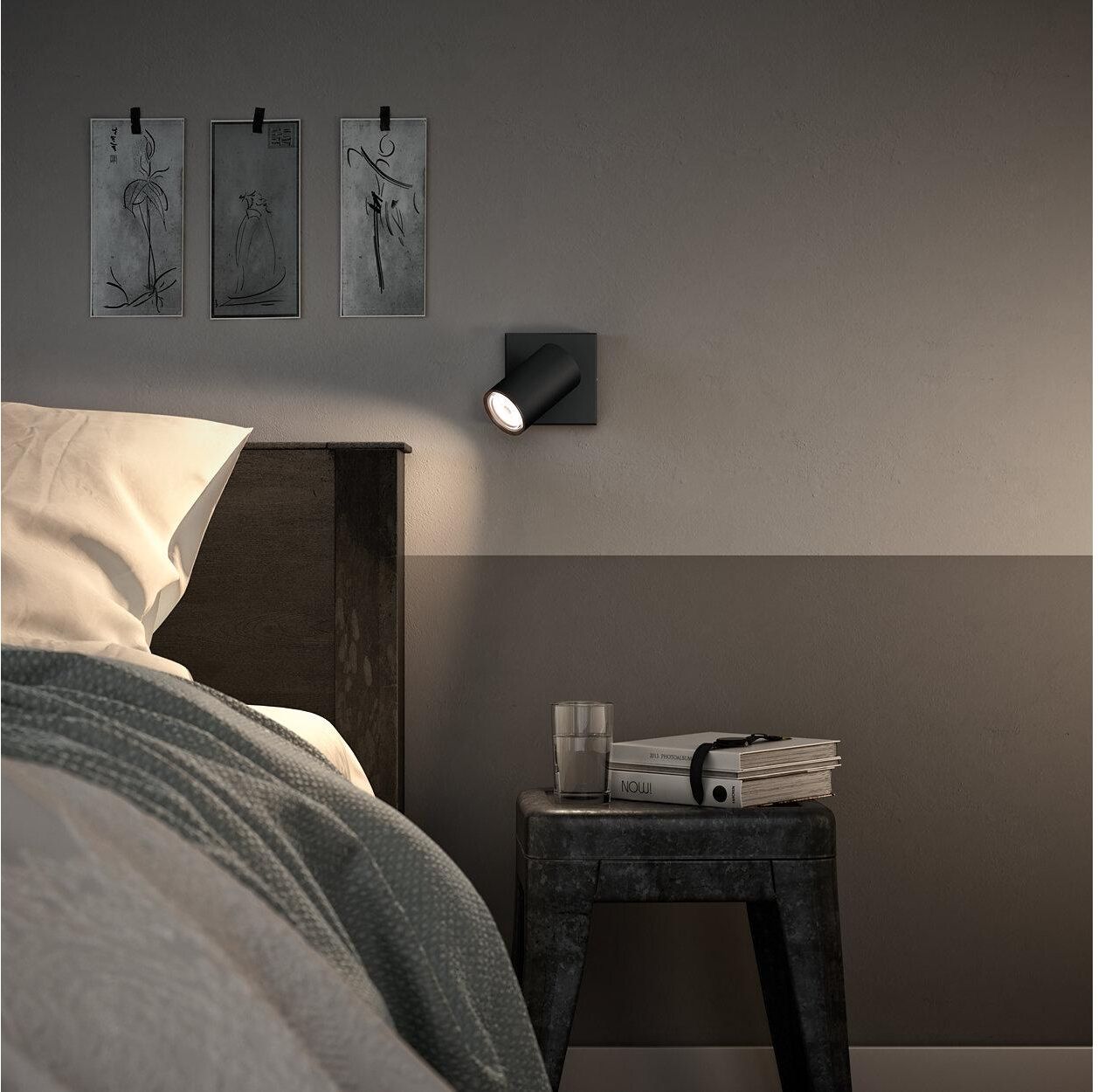 Deckenspot PHILIPS "Kosipo, GU10, 5.", schwarz, B:10,2cm H:9,2cm L:13,4cm, Leuchten, Deckenspot schwarz 1, H: 9,2cm