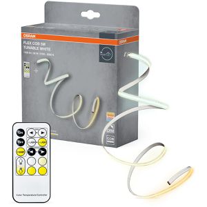 OSRAM LED-Streifen FLEX COB, LED, warm- tageslichtweiß, für innen, 230 V, selbstklebend, mit Fernbedienung, 5 m