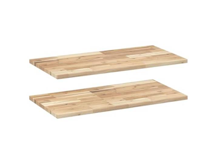 MABCQRTY Schweberegale 2er Set 80x40x2cm Akazie Massivholz Unbehandelt Flexibles Wandboard aus echtem Holz für Schlafzimmer, Flur und Wohnbereich. Ideal zum Streichen und Basteln nach Wunsch.