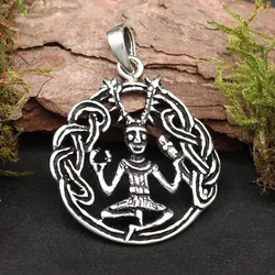 Drachensilber Cernunnos Schmuck keltischer Gott der Wälder 925 Silber - Silber