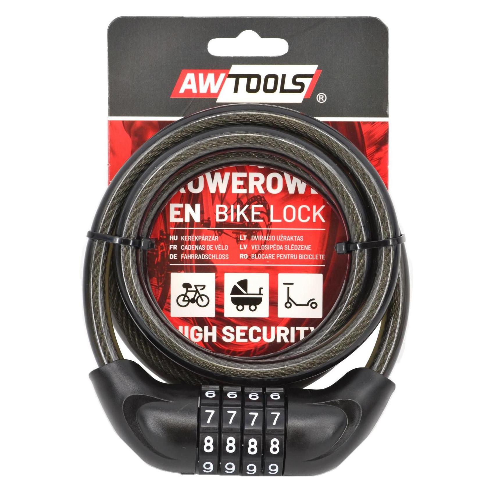 Awtools Kombinations-Fahrradschloss (120 cm) (53943870)