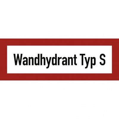 Dreifke® Aufkleber, Wandhydrant Typ S, Folie, 210x74 mm