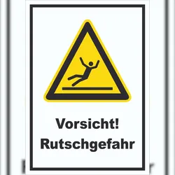 HB-Druck Vorsicht Rutschgefahr Schild A5 (148x210mm)