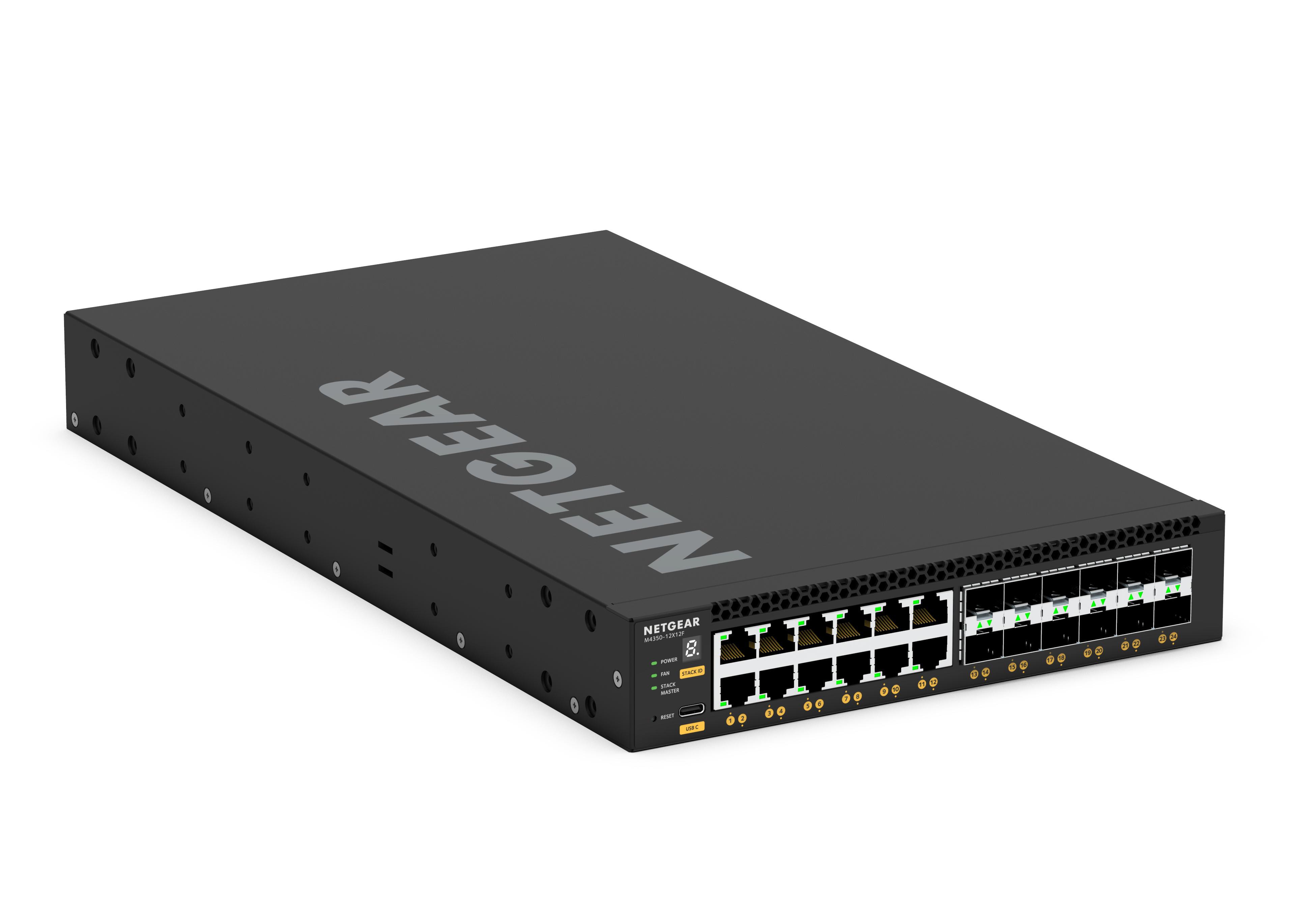 NETGEAR M4350-12X12F (XSM4324)-12x10G/Multi-Gig and 12xSFP+ Managed Switch XSM4324-100NES