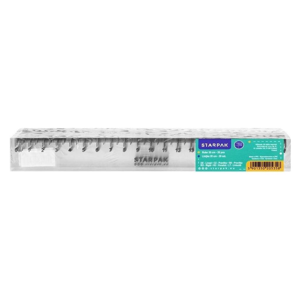 Starpak Kunststofflineal 20 cm (20 Stück) (20 cm, Kunststoff) (47945205)