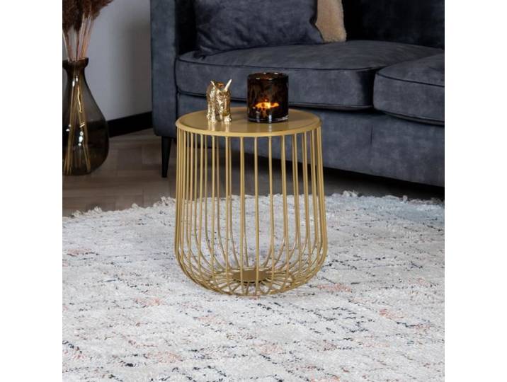 Table Basse Industrielle Métal Gold Ø35 - Bronx71 - Tygo - Meuble de salon - Jaune - Adulte