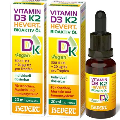 Vitamin D3 K2 Hevert Bioaktiv Öl 2x 2x20 ml