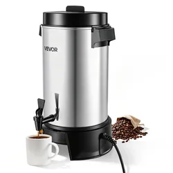 VEVOR Gewerblicher Heißgetränkespender für Kaffee 6,3 L 42 Tassen 1190 W, Heißwasserspender mit Tropffreiem Wasserhahn, Automatischer Temperaturregelung, für Catering, Partys, Kirchen und Restaurants