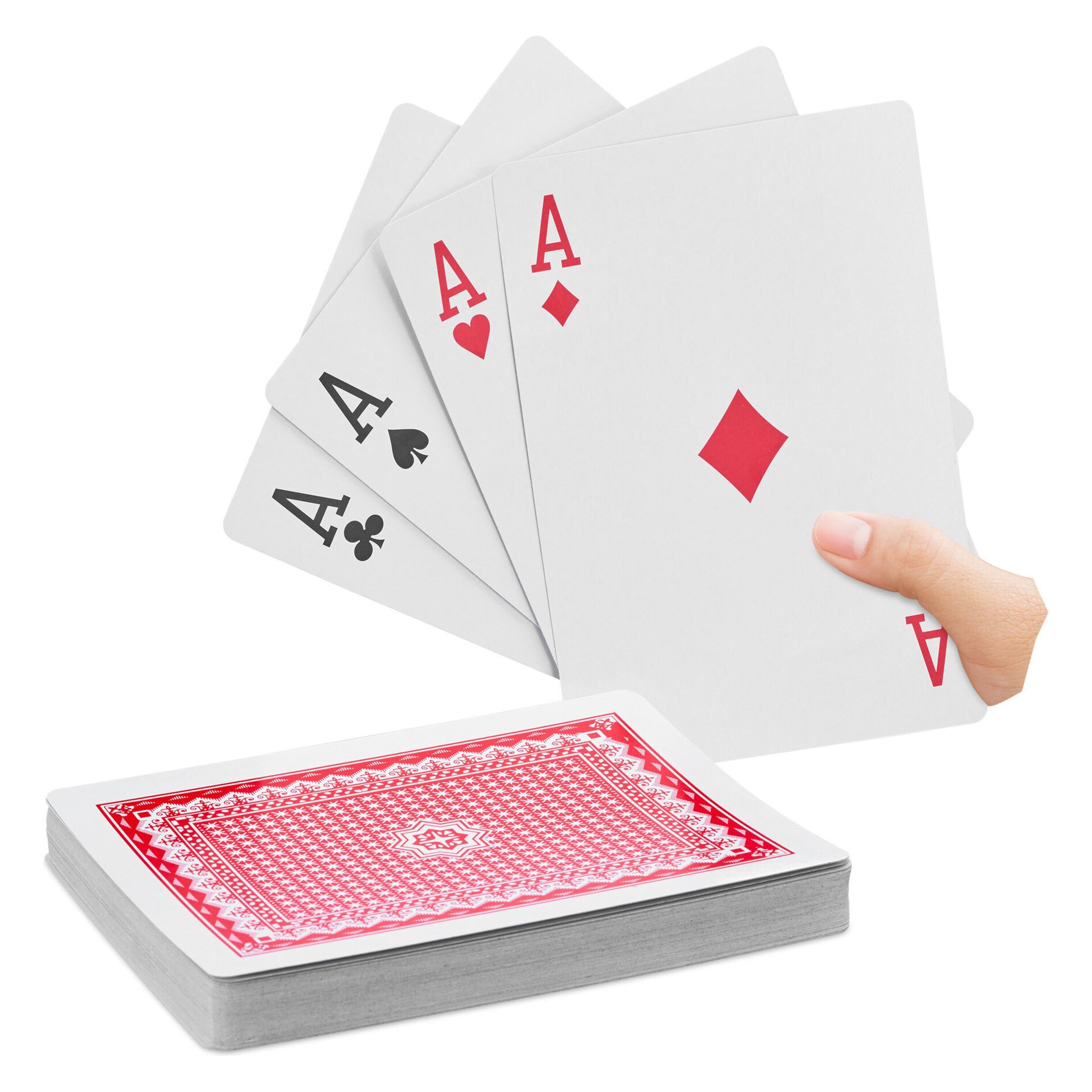 Relaxdays Pokerkarten Jumbo (Deutsch) (4052025236274)