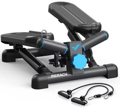 Uplift Essentials Mini Twist Stepper With Resistance Bands 330 Lbs Capacity black