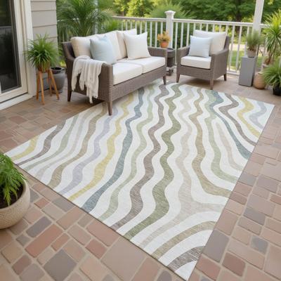 Addison Rugs Machine Washable Indoor/ Outdoor Modern Eureka Chantille Rug