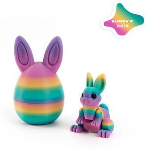 Inspire Essentials 3D Printed Easter Bunny Egg Ornament Cute Rabbit Desk Decor 9