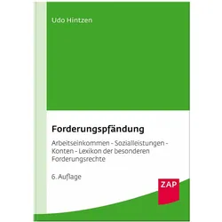 Forderungspfändung, Fachbücher von Udo Hintzen
