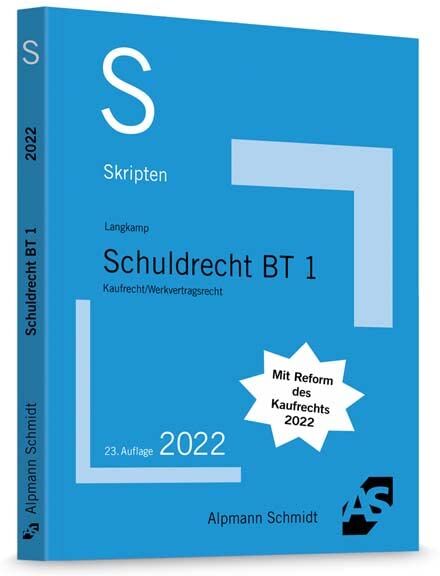 Tobias Langkamp - Skript Schuldrecht BT 1: Kaufrecht / Werkvertragsrecht - Preis vom 09.10.2026 07:28:09 h