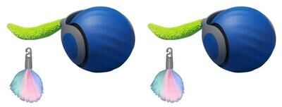 Uplift Essentials Speedy Tail 2.0 New Generation Smart Interactive Cat Toy (2 Piece Set) blue