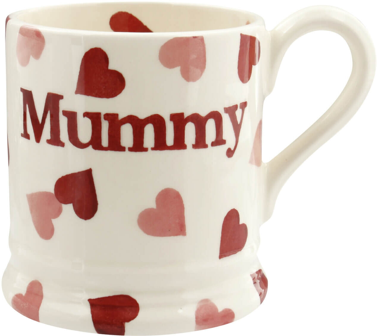 Emma Bridgewater Pink Hearts Half Pint Mug - Mummy