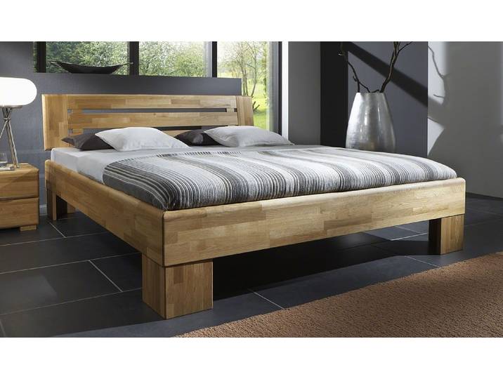 Holzbett massiv Dahlia , Wildeiche Honig geölt , 200x220 , Kopfteil 3