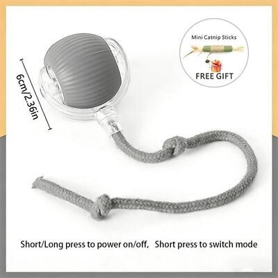 Uplift Picks USB Rechargeable Automatic Rolling Cat Toy With Tail Teaser k