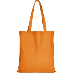 Baumwolltasche - OEKO-TEX 100 zertifiziert | mit zwei langen Henkeln | 38x42cm | Jutebeutel | Einkaufstasche | unbedruckt, mandarin