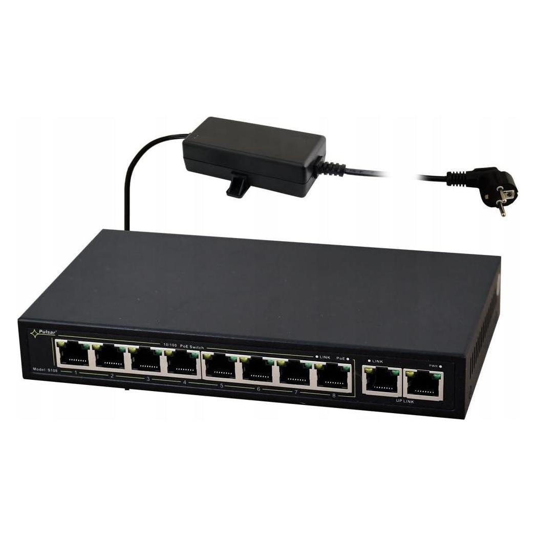 Pulsar S108 Netzwerk-Switch Fast Ethernet (10/100) Power over Ethernet (PoE) (10 Ports) (S108)