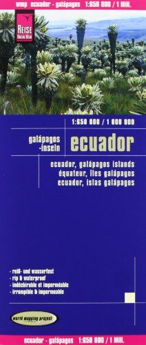 Peter Rump, Reise Know-How Verlag - Reise Know-How Landkarte Ecuador, Galápagos (1:650.000 / 1.000.000): world mapping project: Kartenbild 2seitig, klassifiziertes Straßennetz, Ortsindex, GPS-tauglich, wasserfest imprägniert - Preis vom 09.10.2026 07:28:0