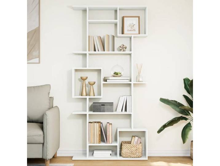 Bibliothèque blanc 92x29x188 cm bois d'ingénierie bibliothèque étagère à livres étagère armoire de rangement 3310316