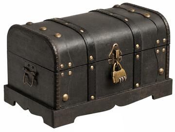 Vintiquewise Vintage Wooden Treasure Chest with Lock for Home Décor