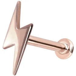 14 Karat Gold Labret mit Innengewinde BLITZ