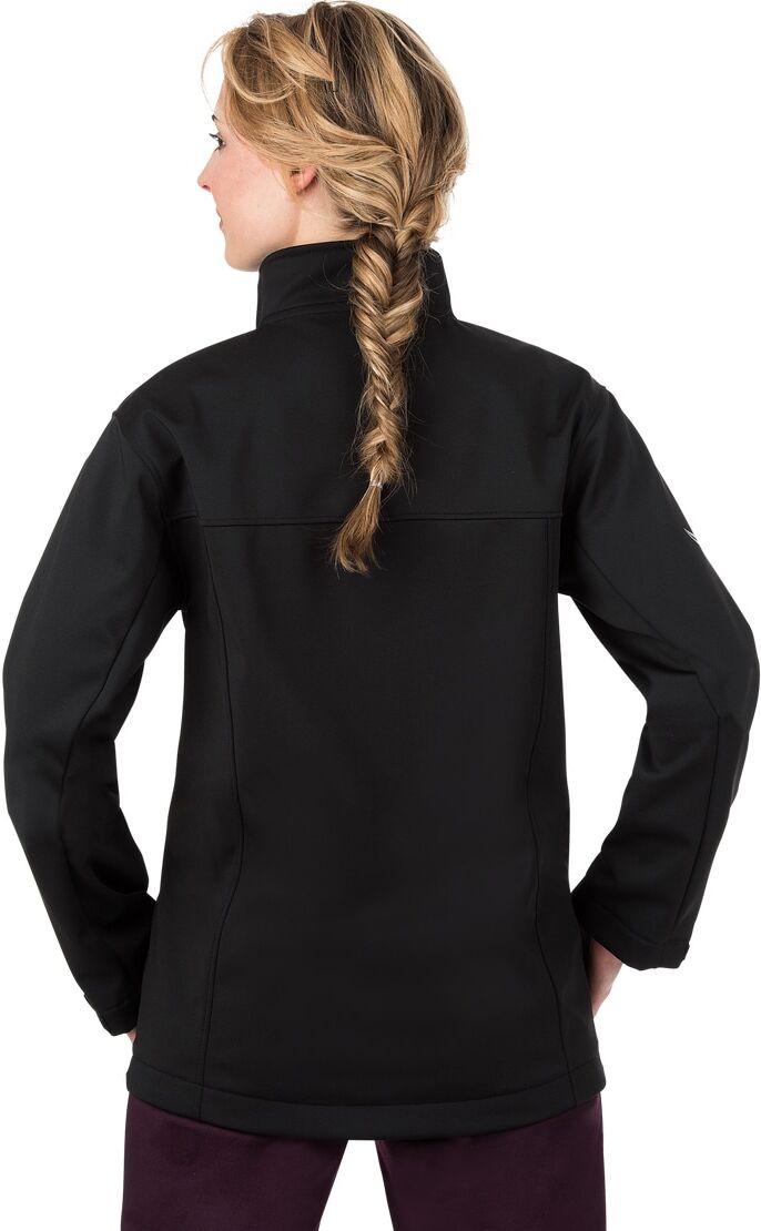 Softshelljacke TRIGEMA "TRIGEMA Softshelljacke RV unisex", Damen, Gr. L, schwarz, Stoff, 88% Polyamid, 12% Elasthan, lang, Jacken Softshelljacke schwarz L
