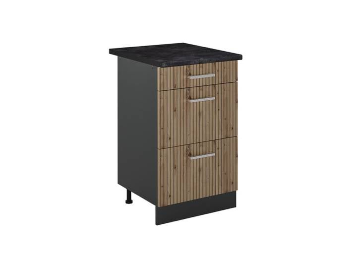 Meuble cuisine R-Line 50cm plan de travail Anthracite Chêne Artisan/Anthracite Vicco 69787