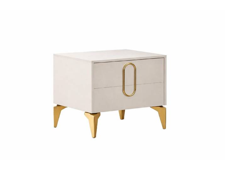JVmoebel Nachttisch Beige Robuste Nachtkonsole Edles Nachtkästchen Schlafzimmer Möbel, Made in Europa