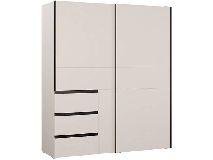 Schwebetürenschrank SUNLIGHT sand 2 Türen 3 Schubladen