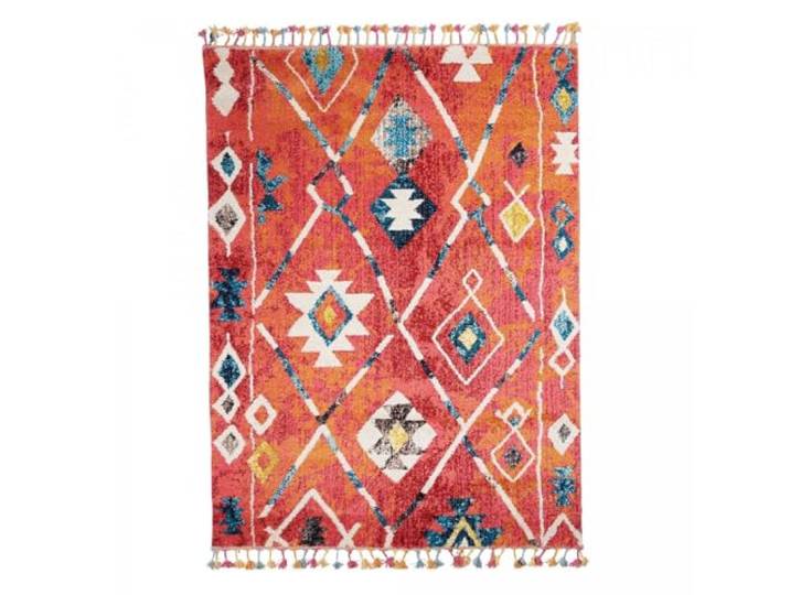 UnAmourDeTapis Tapis Berbère Style\, 240 X 340 Cm\, Motif Berbère\, Bleu\, Jaune\, Rose\, Orange\, Blanc\, Tissé Poils Ras\, Salle À Manger\, Esprit Bohème\, 3515