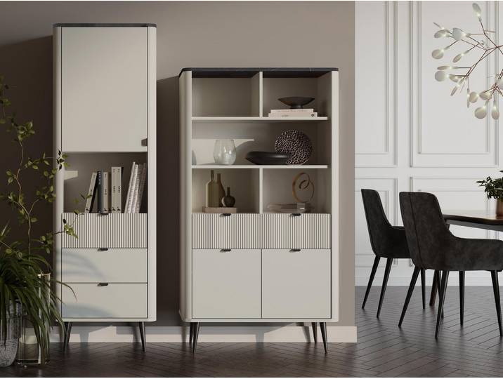 MIRJAN24 Wohnzimmer-Set Marly V, (2er-Set, 2x Regal), gedämpftem Schließsystem