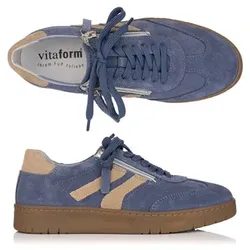 VITAFORM Damen-Sneaker Veloursleder Retro-Optik Sohle Marla