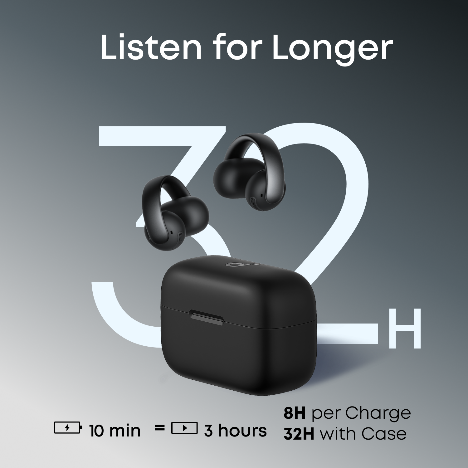 soundcore AeroClip   Open-Ear Clip-On Earbuds with Adaptive Comfort Champagne Mist / 1 Pack