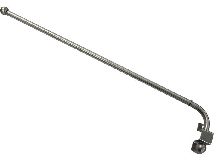 Schwenkstange GARDINIA Metall Gr. 1, silber (edelstahlfarben), L:85cm Ø:12mm, Gardinenstangen, Schwenkstange, vielseitig einsetzbar