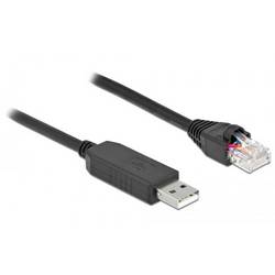Delock USB-A zu RJ45 Adapterkabel USB 2.0 USB-A Stecker, RJ45 0.50 m Schwarz 64159