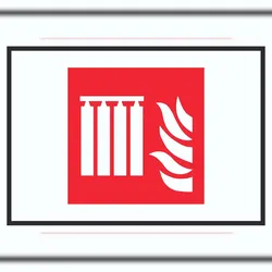HB-Druck Fest eingebaute Feuerlöschmittel-Batterie Symbol Schild A3 (297x420mm)