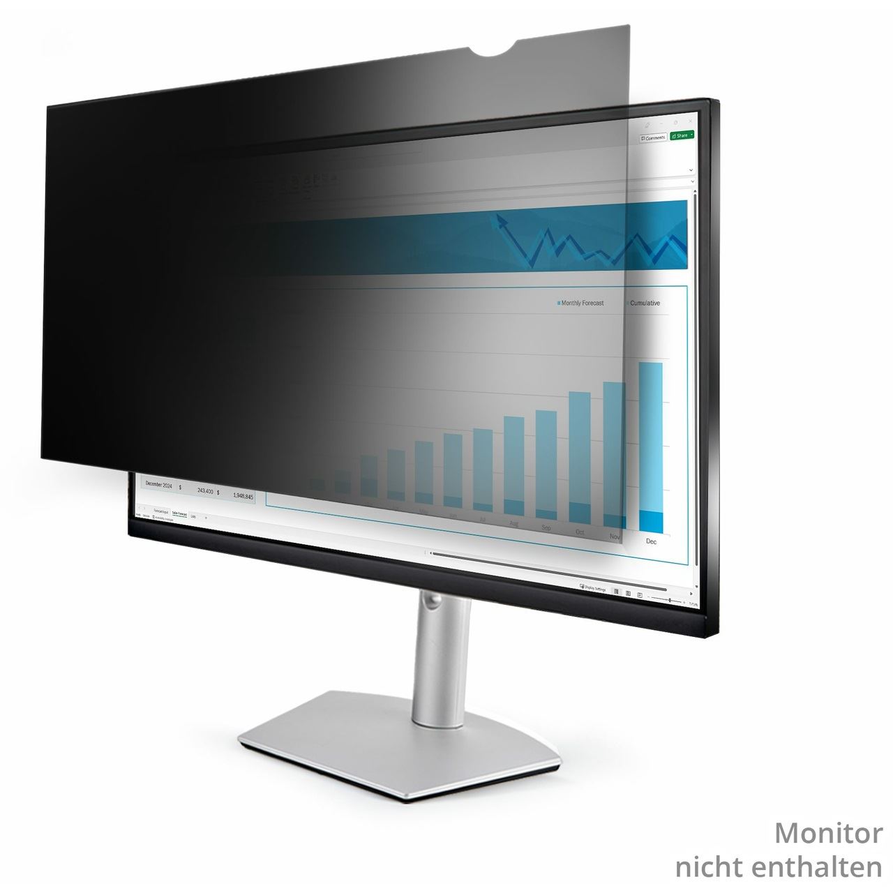 Startech 31.5" (80,01cm) 16:9monitor Blickschutzfilter Blaulichtfilter Bildschirm Sichtschutzfolie/Blickschutz +/- 30 Grad