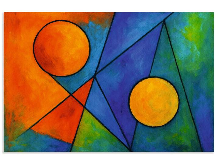 Wandbild ARTLAND Farbkomposition im Gleichgewicht , bunt (farbe bild(er): farbig), B:120cm H:80cm, Alu Dibond, Bilder, Wandbild, als Alubild, Leinwandbild, Poster, Wandaufkleber in verschied. Grössen