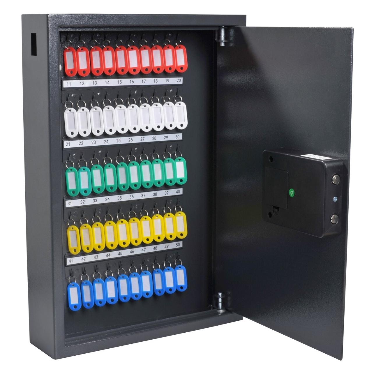 pavo Advanced Schlüsseltresor grau mit 50 Haken Elektronikschloss (8025145)