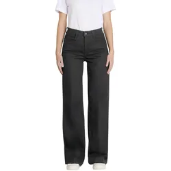 MAC Wide Leg Jeans in Schwarz mit Bügelfalte-D40-L34