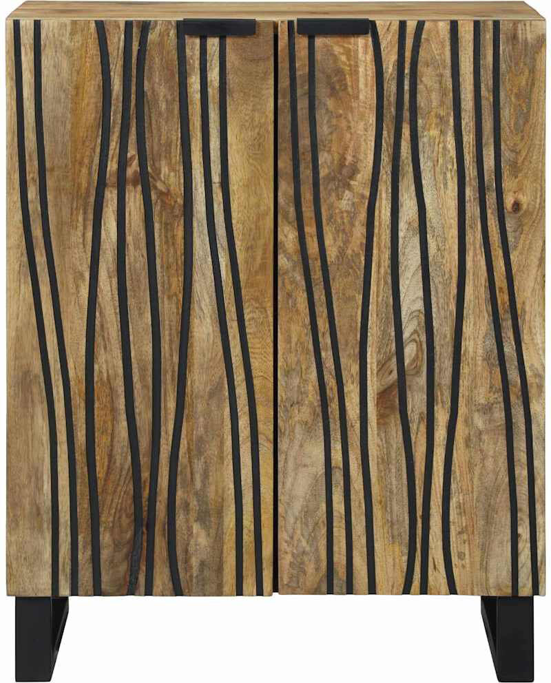 Borough Wharf 60 cm W Solid Wood Sideboard Brown 75cm H X 60cm W X 33.5cm D