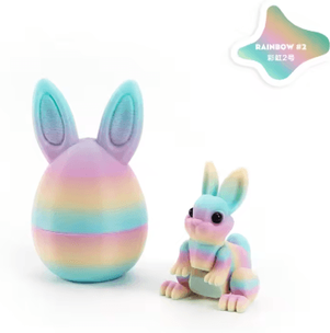 Inspire Picks 3D Printed Easter Rabbit Ornament With Egg Cute Desk Decor & Kids Gift 9