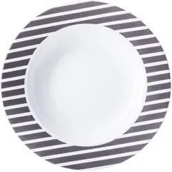 Cosmopolitan Mix & Match Tiefer Teller 22,5 cm schwarze Streifen