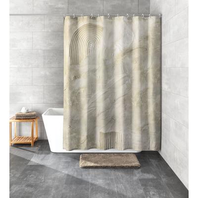 Duschvorhang KLEINE WOLKE "» Art«", beige (natur), B:180cm H:200cm, Polyester, Duschvorhänge