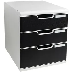 EXACOMPTA Schubladenbox »Classic Modulo« 3 Schubladen grau, 28.8x32x35 cm