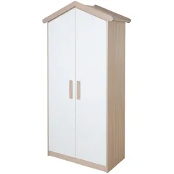 roba Kleiderschrank Cabane 2-türig, weiss | natur
