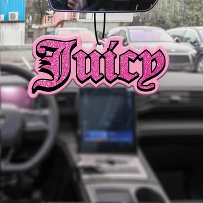 Uplifted Finds "Y2K ""Juicy"" Glitter Aesthetic Air Freshener & Mirror Pendant 1 Pc"